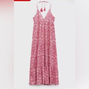 Zara pink summer maxi dress